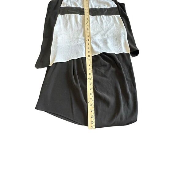 $350 Rag & Bone Size Large Black & White Color Block‎ Asymmetrical Dress #I12-5 - Picture 7 of 11